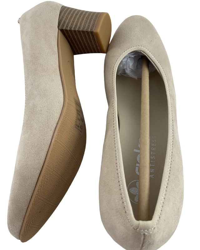 Rieker Damen Pumps 44650-60 Beige Kunstleder