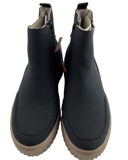 Rieker Damen Chelsea Boots  N2553-14 Plateau-Sohle dunkle Blau-Farbe, die fast wie Schwarz aussieht