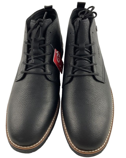 Rieker Herren Schnürstiefel 33600-00 Schwarz  RiekerTEX