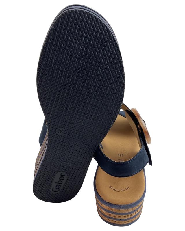 Gabor Damen Sandalen 44.550.16 Soft Nubuk  Blau