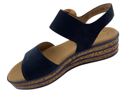 Gabor Damen Sandalen 44.550.16 Soft Nubuk  Blau