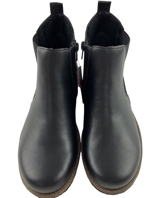 Rieker Damen Chelsea Boots 73557-01 Schwarz  Kunstleder