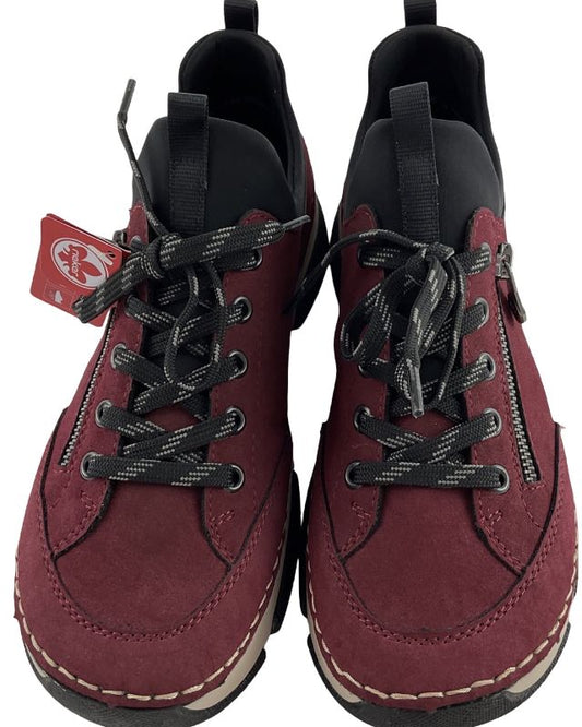 Rieker Damen Slipper 45973-36  Rot  Gummizug   Kunstleder
