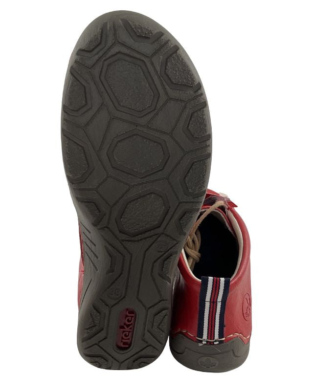 Rieker Damen Kurzstiefel 52522-33 Rot Kunstleder