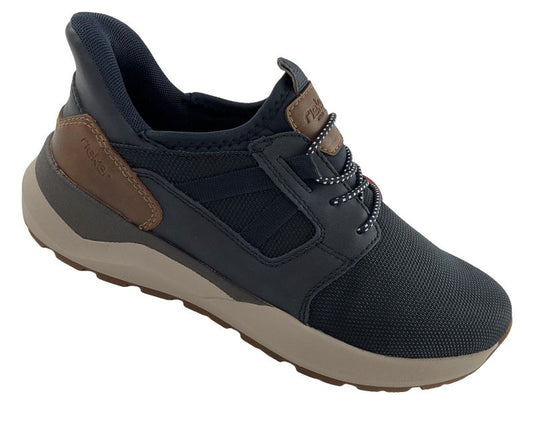 Rieker Herren  Slipper 06051-14  Dunkelblau Textil Extraweite (H – H ½)