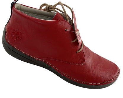 Rieker Damen Kurzstiefel 52522-33 Rot Kunstleder