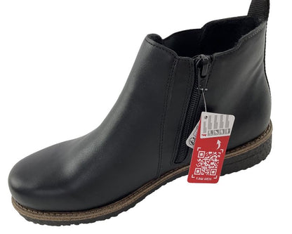 Rieker Damen Chelsea Boots 73557-01 Schwarz  Kunstleder