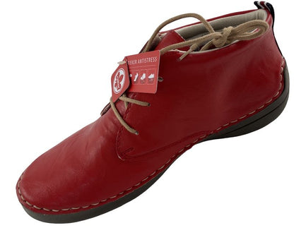Rieker Damen Kurzstiefel 52522-33 Rot Kunstleder