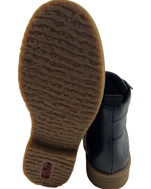 Rieker Damen Schnürstiefel 73500-14  Blau Kunstleder