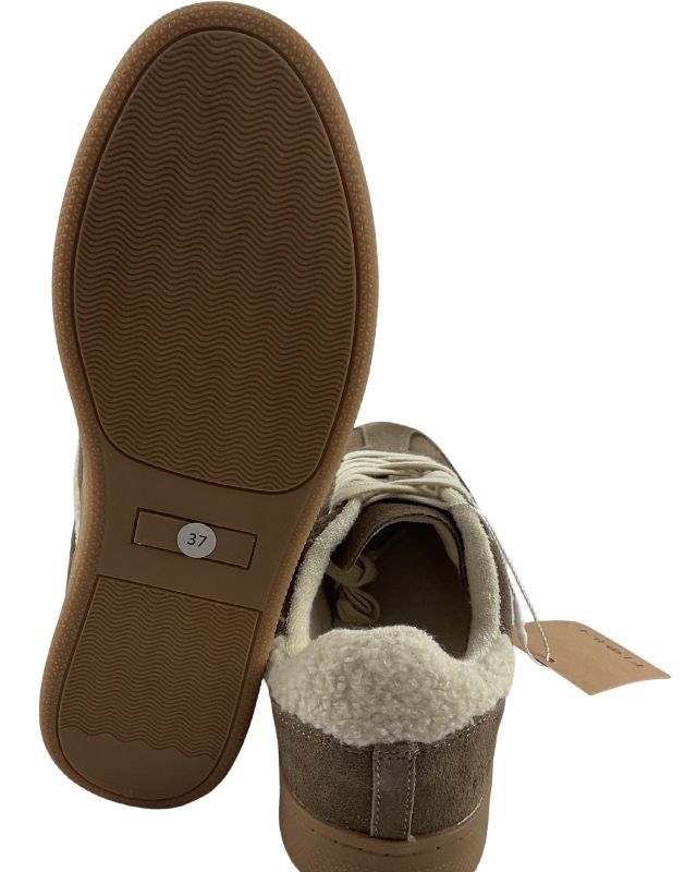 Fjort Damen Sneaker  236-118 TAUPE Velour