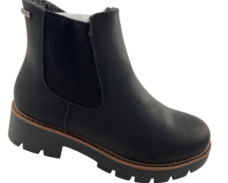 Jane Kain Supersoft Damen Chelsea Boots  264 715 SCHWARZ Tex=Wasserabweisend