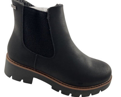 Jane Kain Supersoft Damen Chelsea Boots  264 715 SCHWARZ Tex=Wasserabweisend