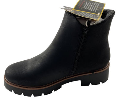 Jane Kain Supersoft Damen Chelsea Boots  264 715 SCHWARZ Tex=Wasserabweisend