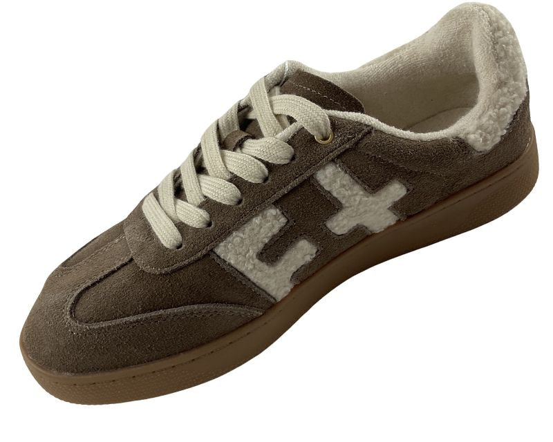 Fjort Damen Sneaker  236-118 TAUPE Velour