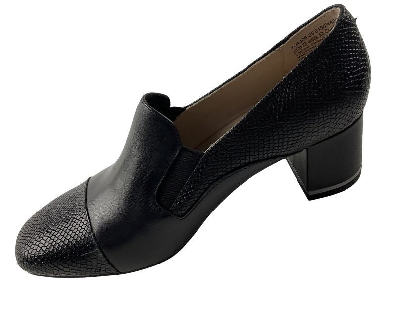 Caprice Damen Pumps 9-24406-45 019  Schwarz Nappa