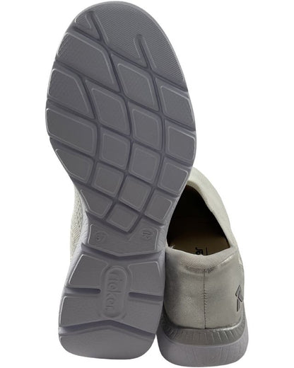 Rieker Damen Sneaker Low Slipper M5072-80 Weiß Textil