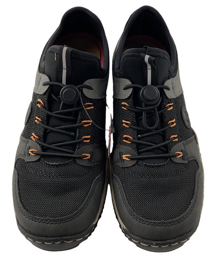 Rieker Damen Slipper L0593-00 Schwarz mit  Gummizug,  Kunstleder