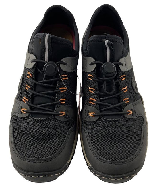 Rieker Damen Slipper L0593-00 Schwarz mit  Gummizug,  Kunstleder