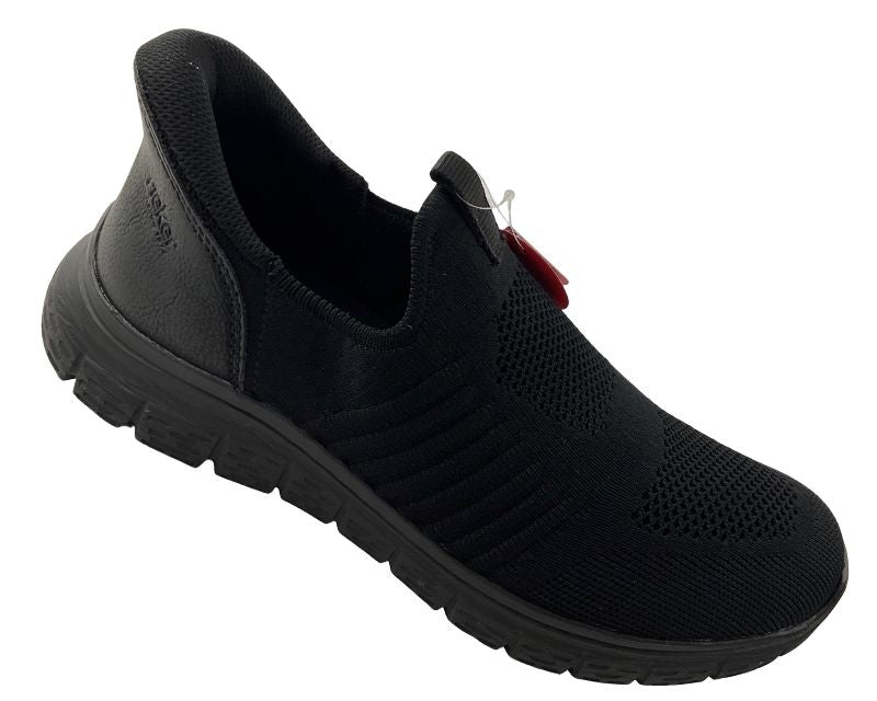 Rieker  Herren Slipper B6659-01 Schwarz  Textil, Ready2GO