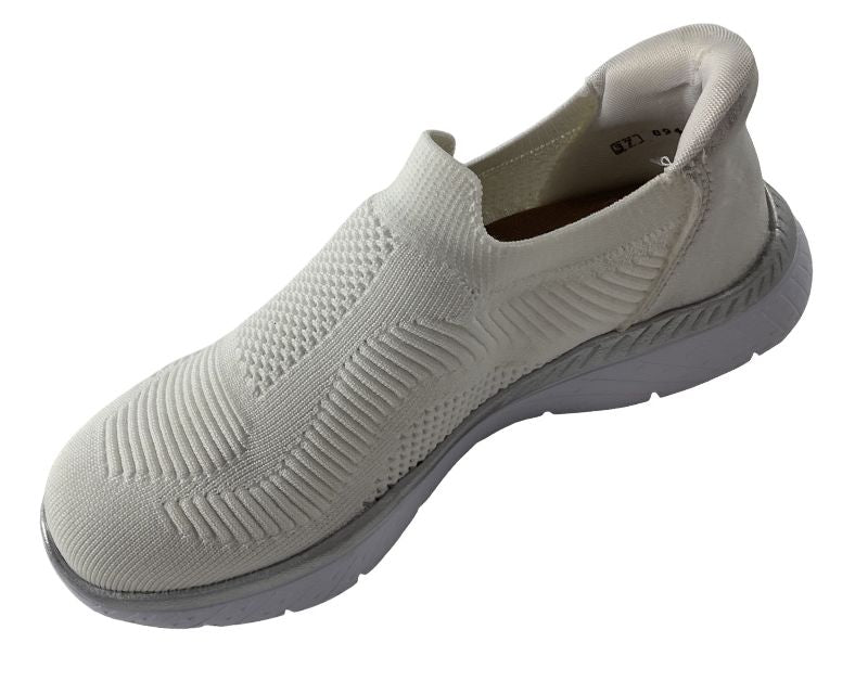 Rieker Damen Sneaker Low Slipper M5072-80 Weiß Textil