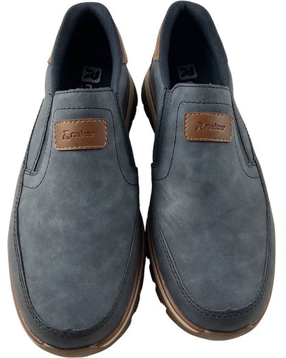 Rieker  Herren Slipper B9350-15   Extra-Weit  Blau