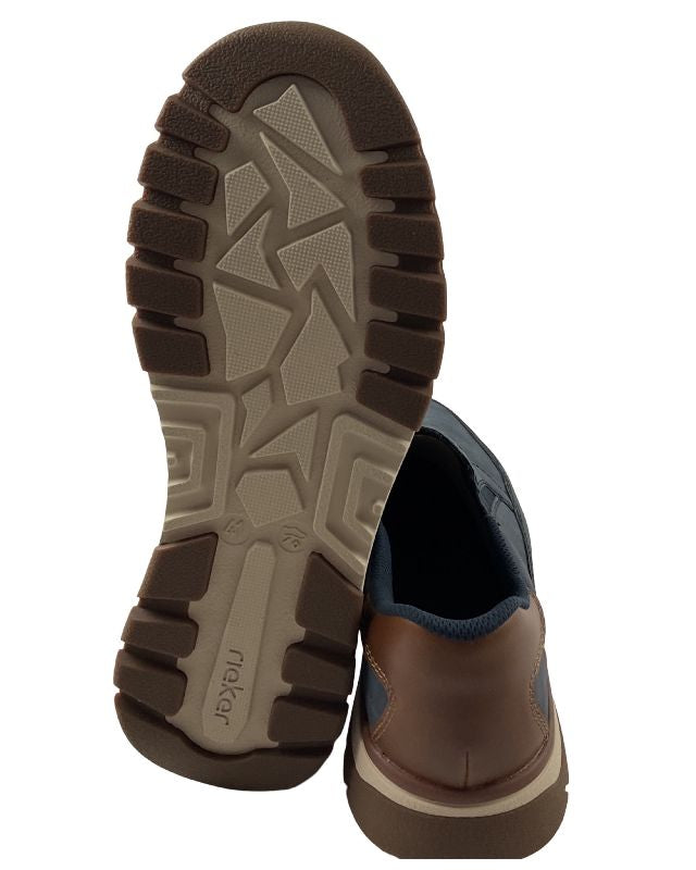 Rieker  Herren Slipper B9350-15   Extra-Weit  Blau