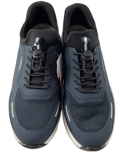 Rieker Damen Sneaker Low N5257-14 Blau mit Gummizug