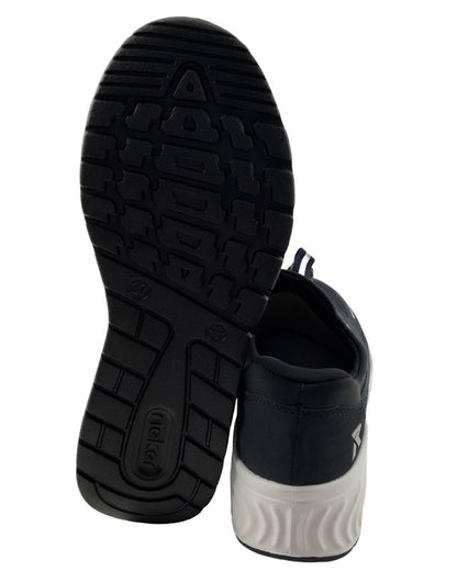 Rieker Damen Sneaker Low N5257-14 Blau mit Gummizug