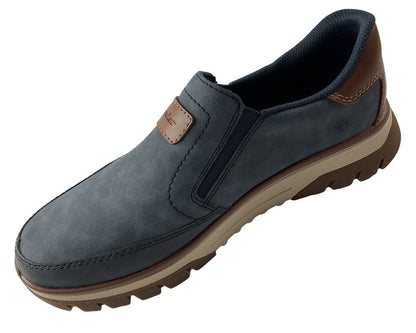 Rieker  Herren Slipper B9350-15   Extra-Weit  Blau