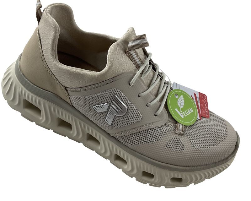Rieker Damen Sneaker  M6078-60 Beige  Slipper mit Gummizug