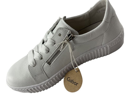 Gabor  Damen Sneaker low 83.334.21 Glattleder, weiß,BEST FITTING