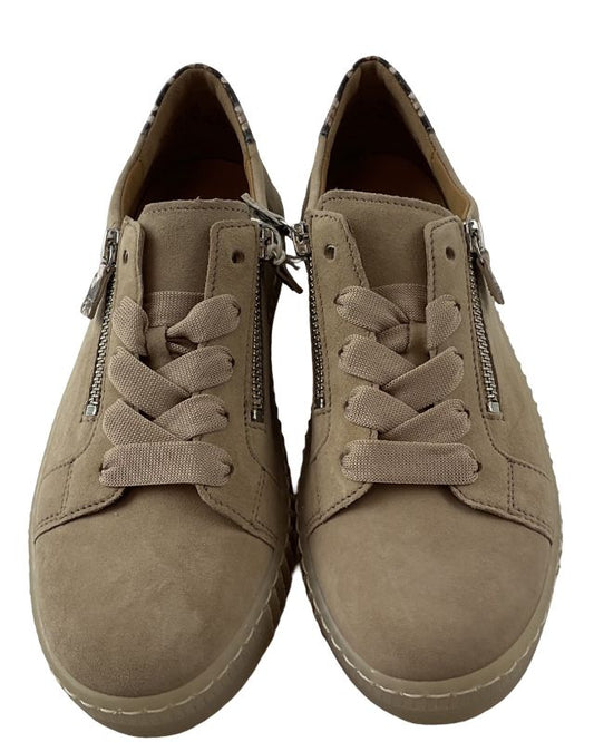 Gabor  Damen Sneaker low 83.334.14 Rauleder Beige,BEST FITTING