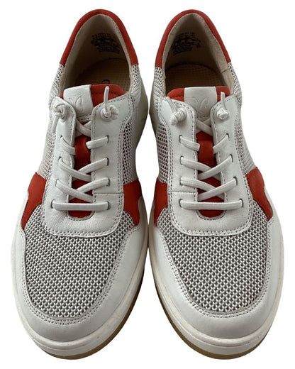Caprice Damen Sneaker 9-2350-44 197 Weiß/Orange   Weite-G