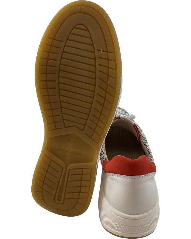 Caprice Damen Sneaker 9-2350-44 197 Weiß/Orange   Weite-G