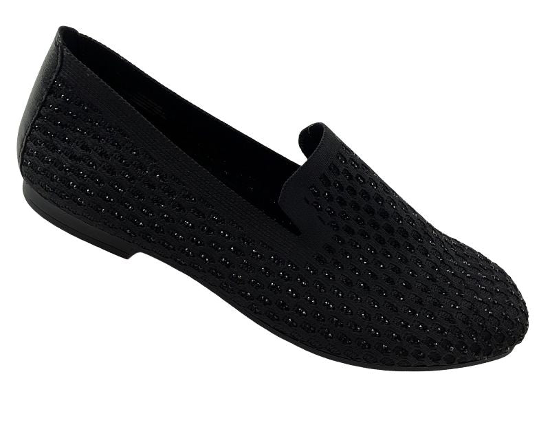 Gabor Damen Slipper 85.216.42Materialmix- Stretch(Glitter) Schwarz