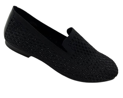 Gabor Damen Slipper 85.216.42Materialmix- Stretch(Glitter) Schwarz