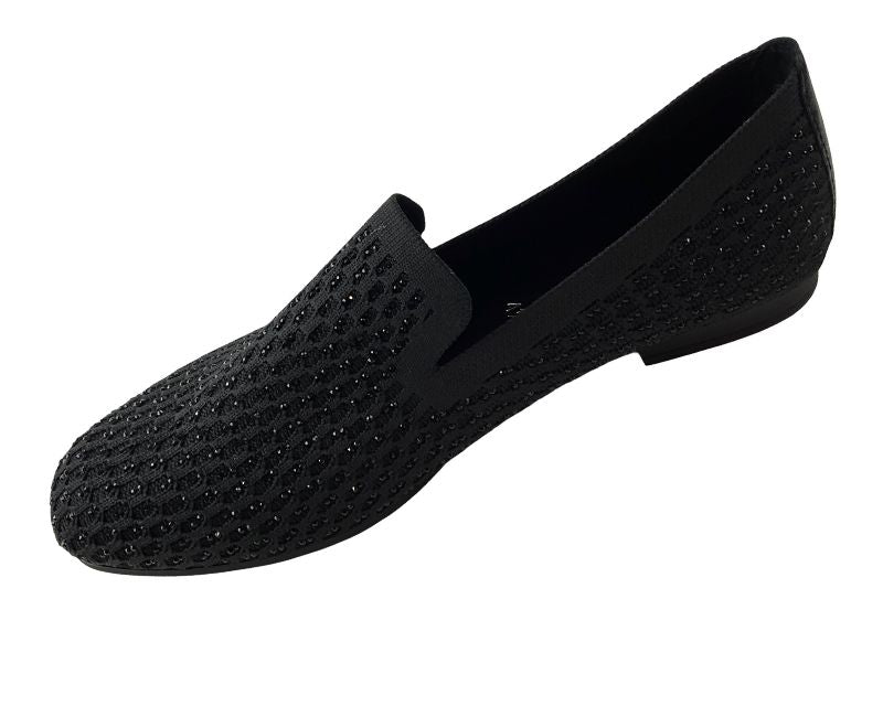 Gabor Damen Slipper 85.216.42Materialmix- Stretch(Glitter) Schwarz