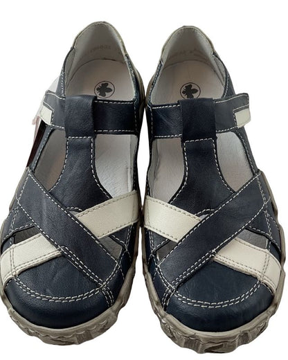 Rieker Damen SlippeL0378-14   Leder/Synthetik ,Blau