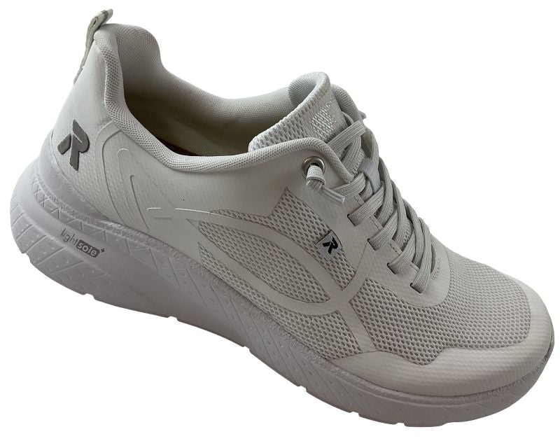 Rieker Damen Sneaker  M8551-80 Weiß Gummizug Schnürun