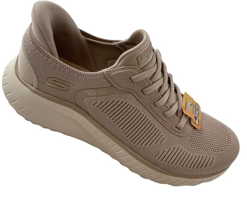 Damen Skechers Slip-ins: BOBS Sport Squad Chaos 117497/NTGD Natur/Gold