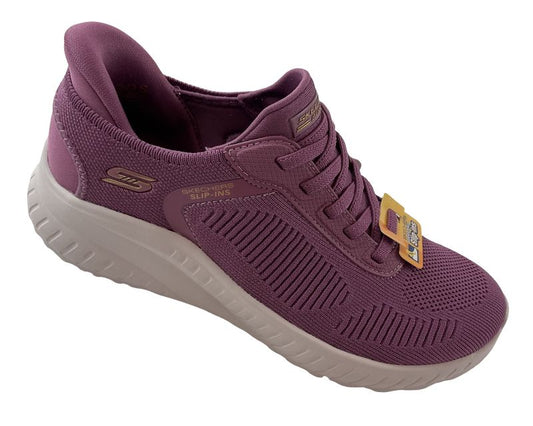 Damen Skechers Slip-ins: BOBS Sport Squad Chaos 117497/DKRS Dunkelrosa