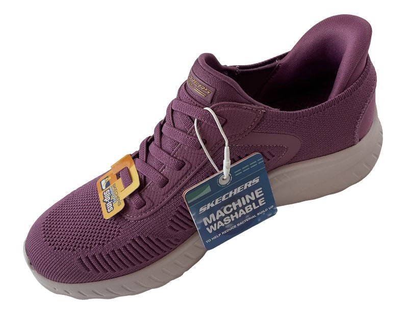 Damen Skechers Slip-ins: BOBS Sport Squad Chaos 117497/DKRS Dunkelrosa