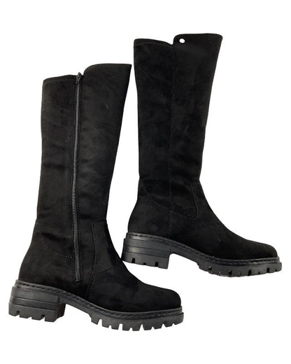 Rieker Damen Hochschaftstiefel 76890-00 Schwarz