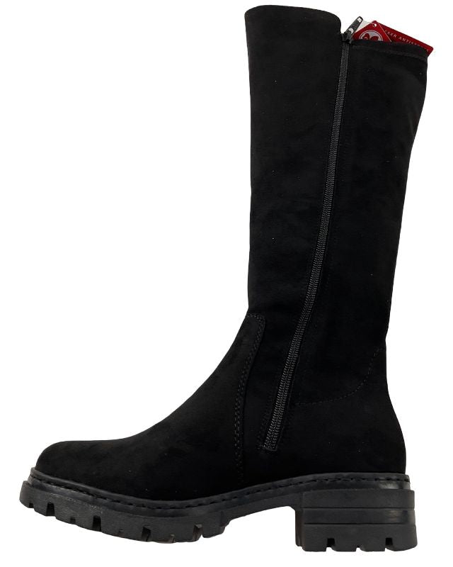 Rieker Damen Hochschaftstiefel 76890-00 Schwarz