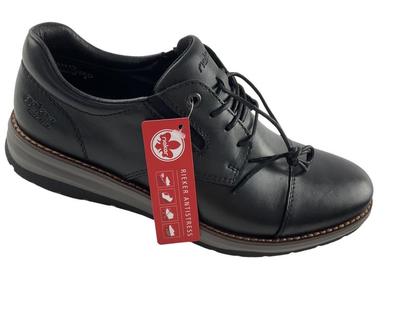Rieker Herren Schnürschuhe  Komfortweite  14701-00 Schwarz