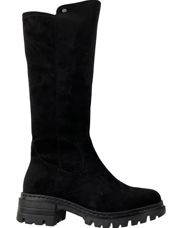 Rieker Damen Hochschaftstiefel 76890-00 Schwarz
