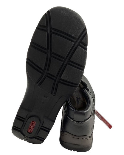 Rieker Herren Schnürstiefel 05357 Schwarz / Grau Rieker-Tex