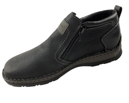 Rieker Herren Schnürstiefel 05357 Schwarz / Grau Rieker-Tex
