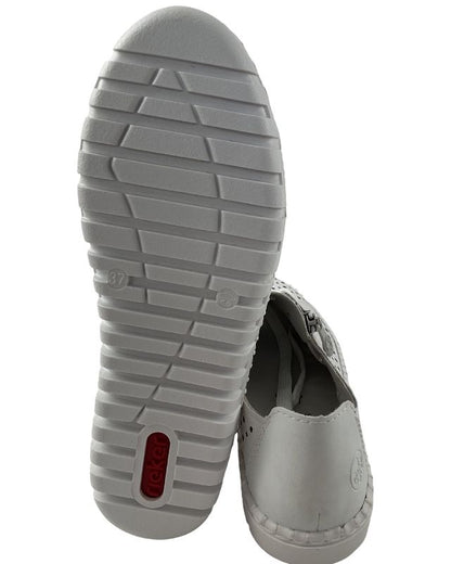 Rieker Damen Schnürschuhe M2300-80 Weiß Leder/Synthetik