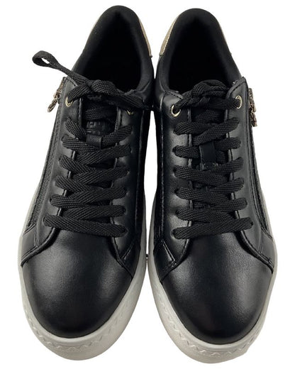 Tamaris Damen Sneaker Low 1-23313-41 048 Schwarz/Gold